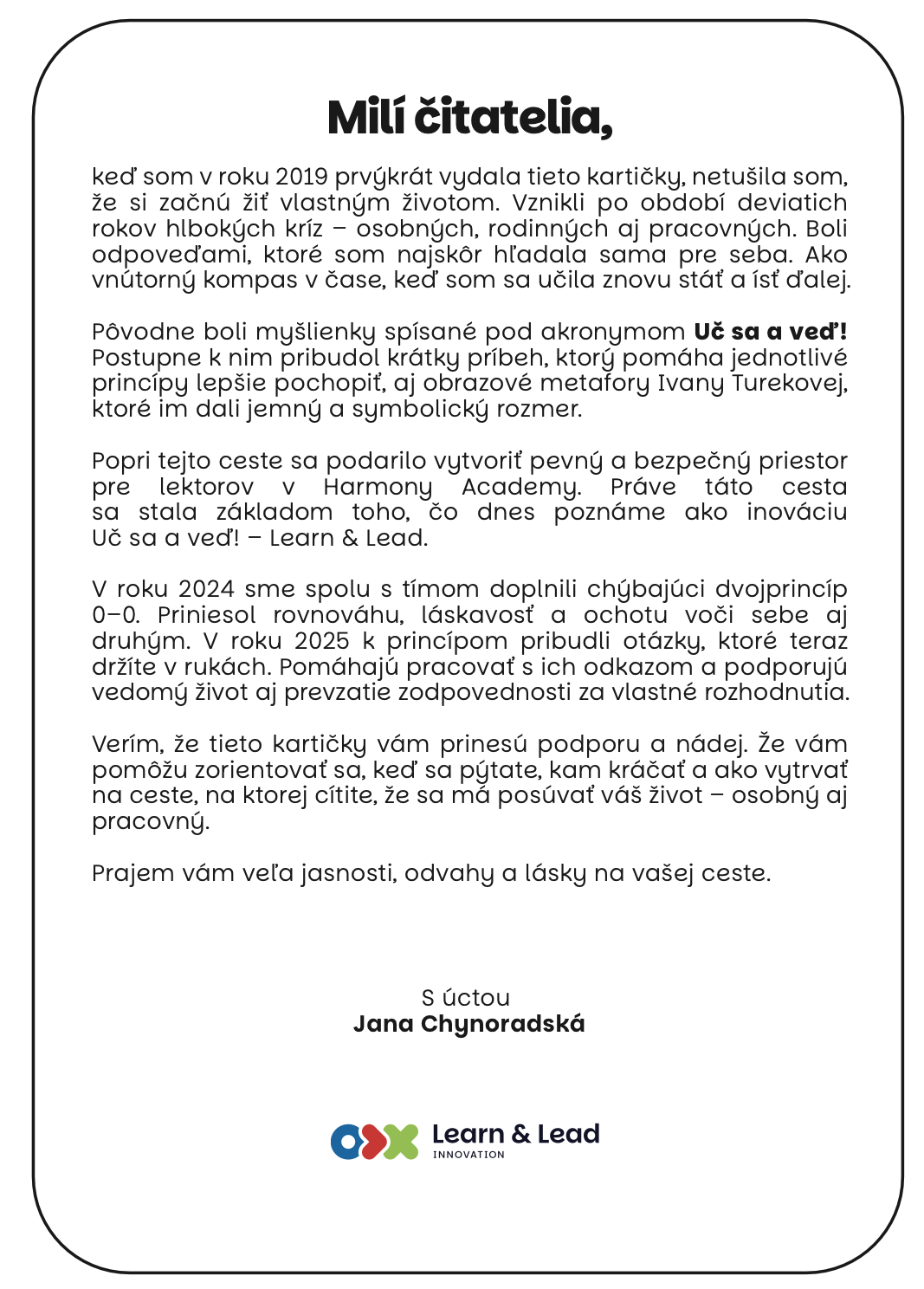 Príhovor Jana